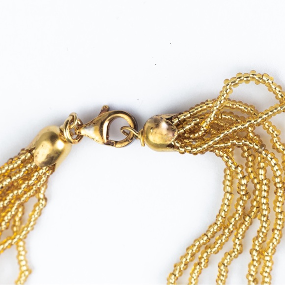 14K Di Murano multistrand gold beaded necklace Murano glass Made in Italy - Picture 7 of 16